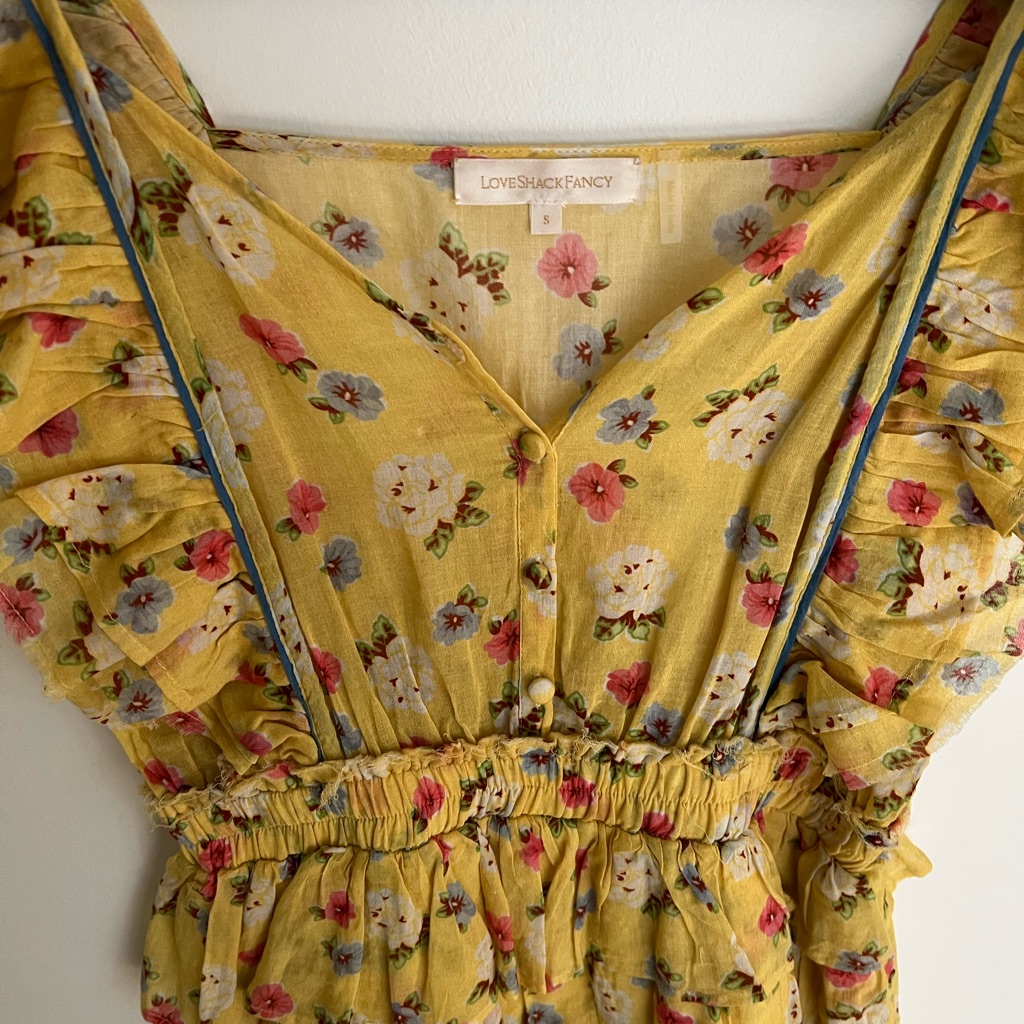 Loveshackfancy Yellow Floral Dress